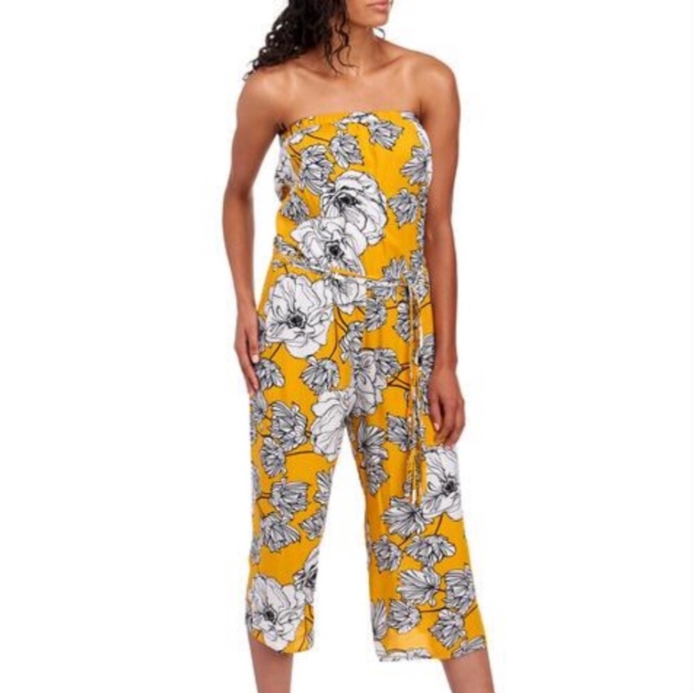 Sam and Jess Floral Strapless Jumpsuit Romper